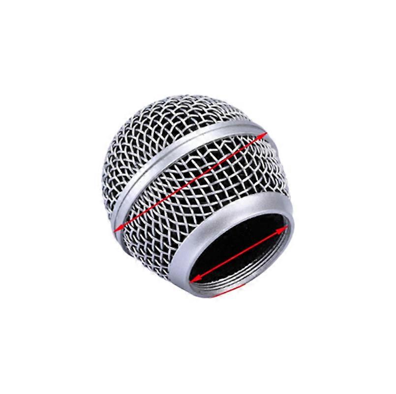 Microphone Grill Mesh Cover Accessories for Shure SLX24/PG/SM58 BETA58aPGX2 (Beta58A/SM58 Mesh Head x1 (Silver-White))