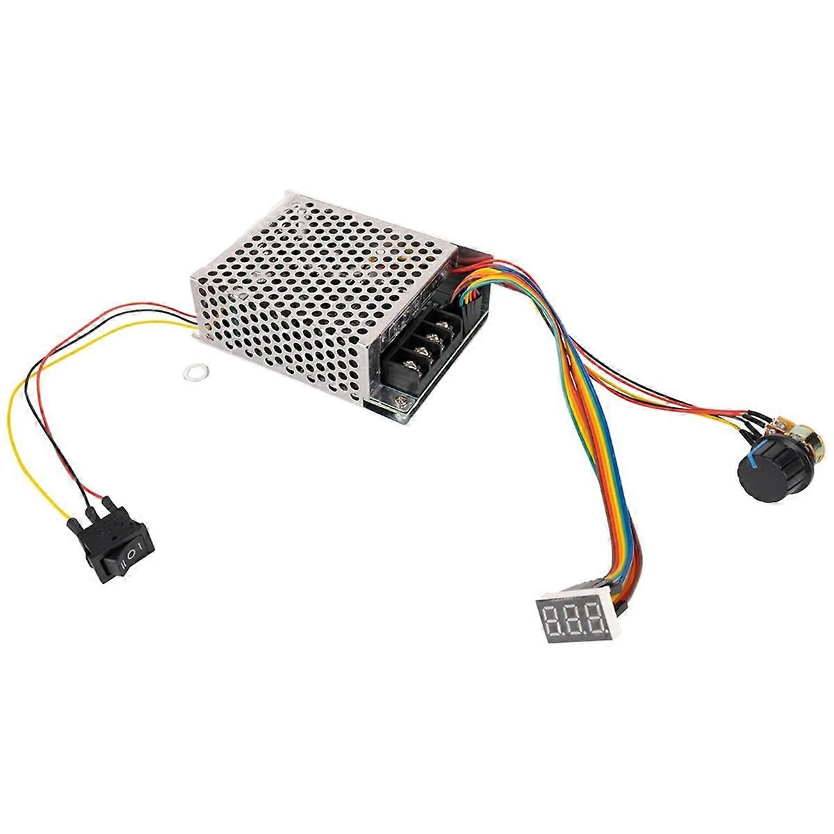 10-55V 12V 24V 36V 48V 60A 15KHZ PWM DC Brushed Motor Speed Controller Switch with LED Display, Forward Brake