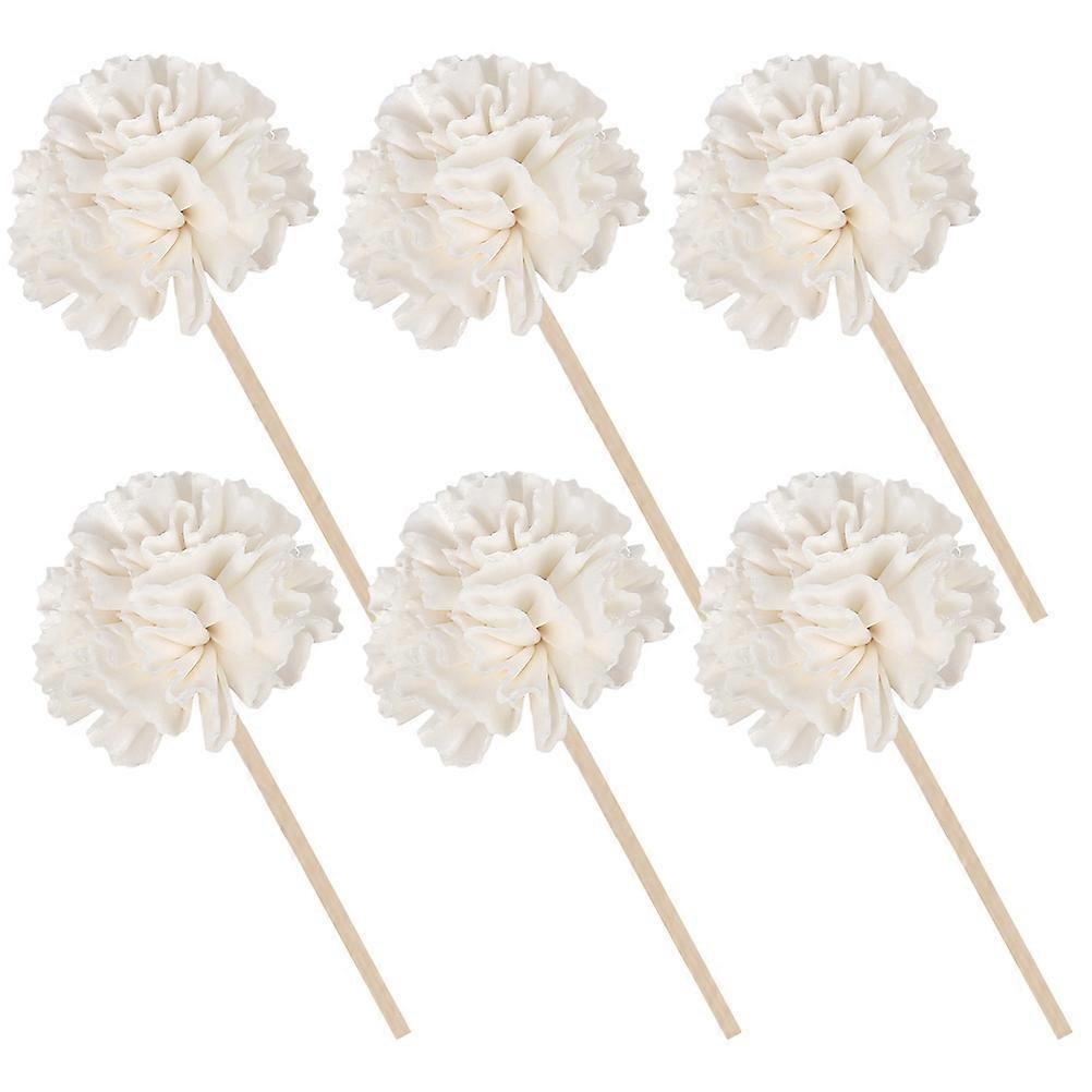 6Pcs Flower Reed Diffuser Sticks Natural Rattan Reed Essential Oil Aroma Diffuser Sticks