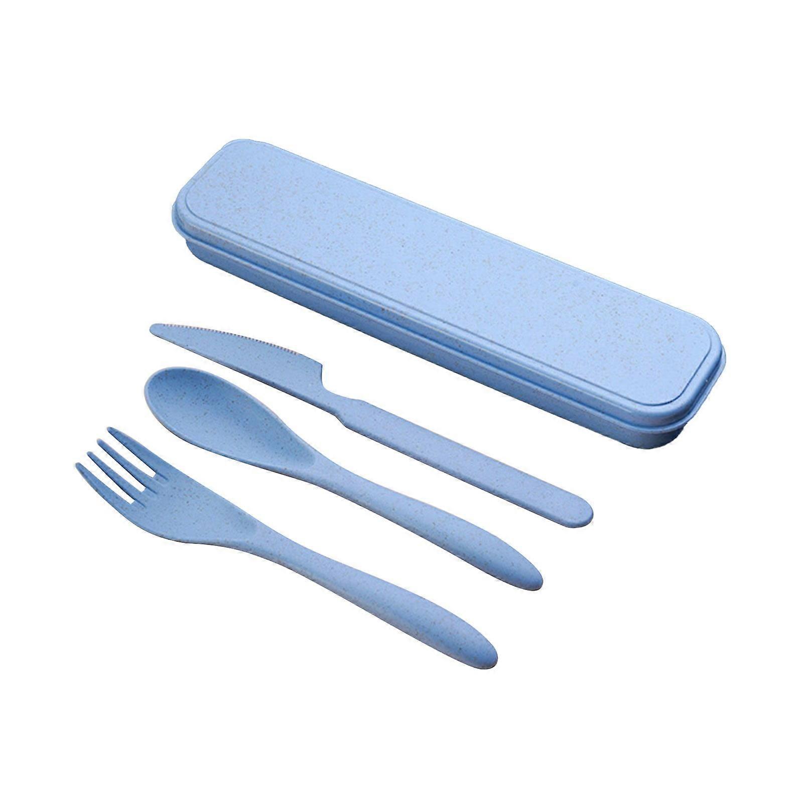Yubnlvae Reusable Cutlery Set with Fork & Spoon, Compatible with Lunch Boxes, Portable for Travel, Picnic, Camping, School, Daily Use