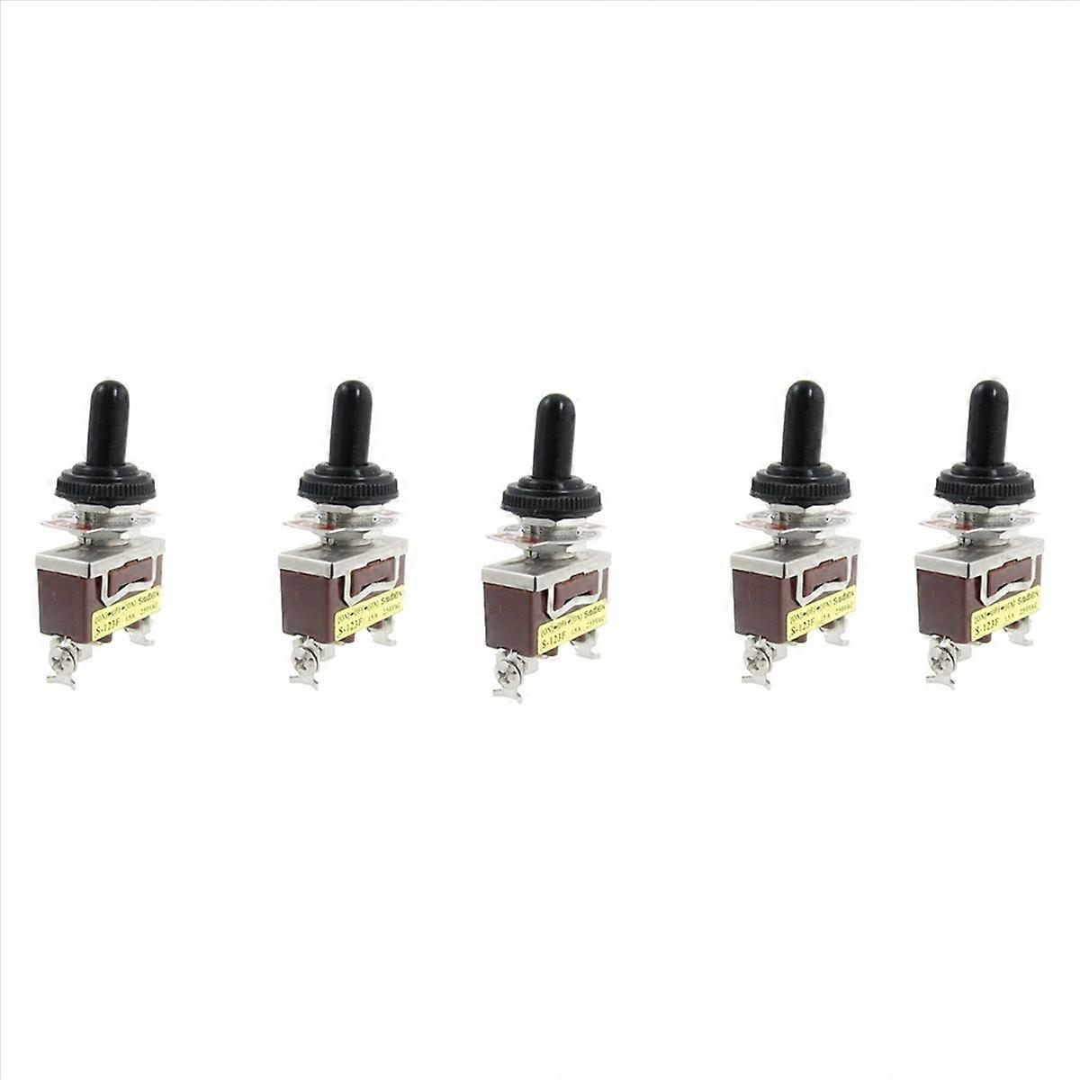 5X AC 250V 15A Momentary SPDT Toggle Switch with Waterproof Boot