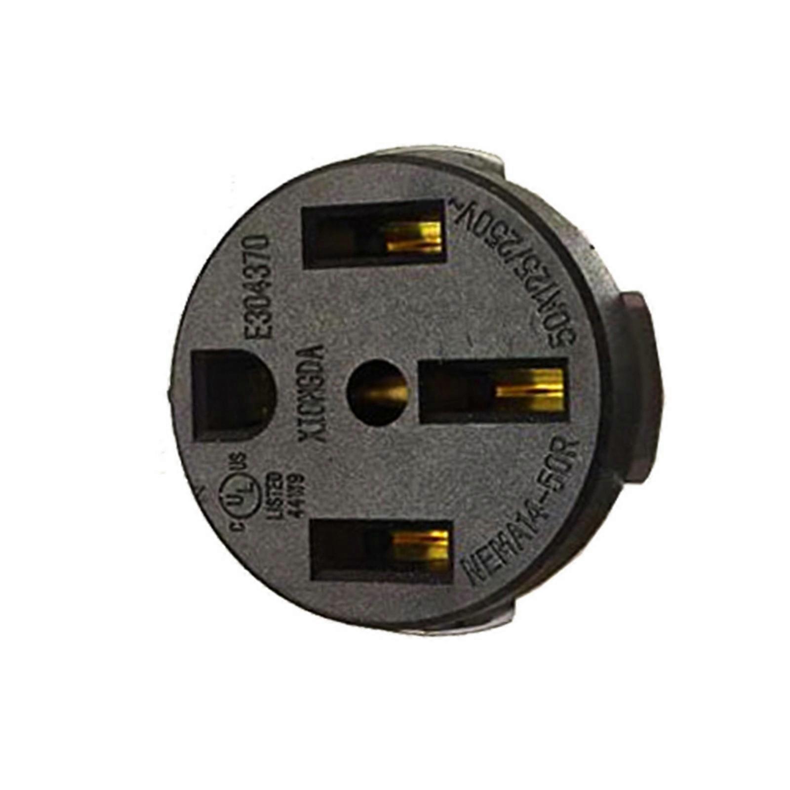 Recreational Vehicle Outlet 4 Prong Octagon Metal Socket Heavy Duty Construction Shockproof Design for Camping Trailers Multicolor