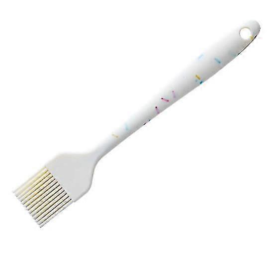Silicone scraper brush for baking with ergonomic handle and flexible edge