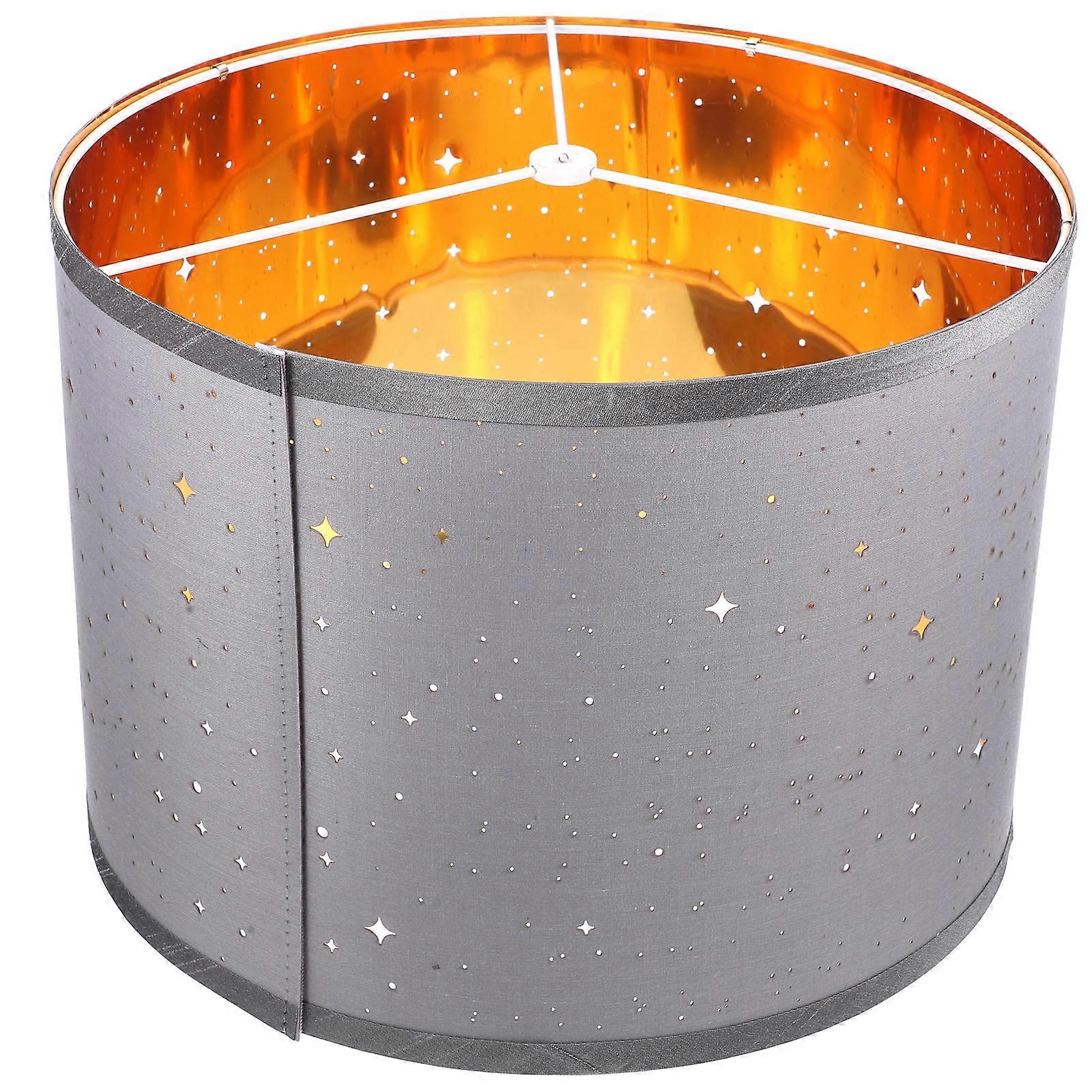 Fabric Lamp Shade Grey for Desk Light Fabric Drum Lamp Cover