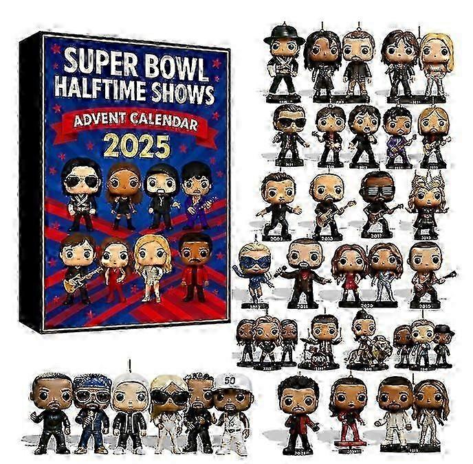 Super Bowl Halbzeitshow Advent Urlaub Blind Box Weihnachtsbaumschmuck Acryl Anhänger