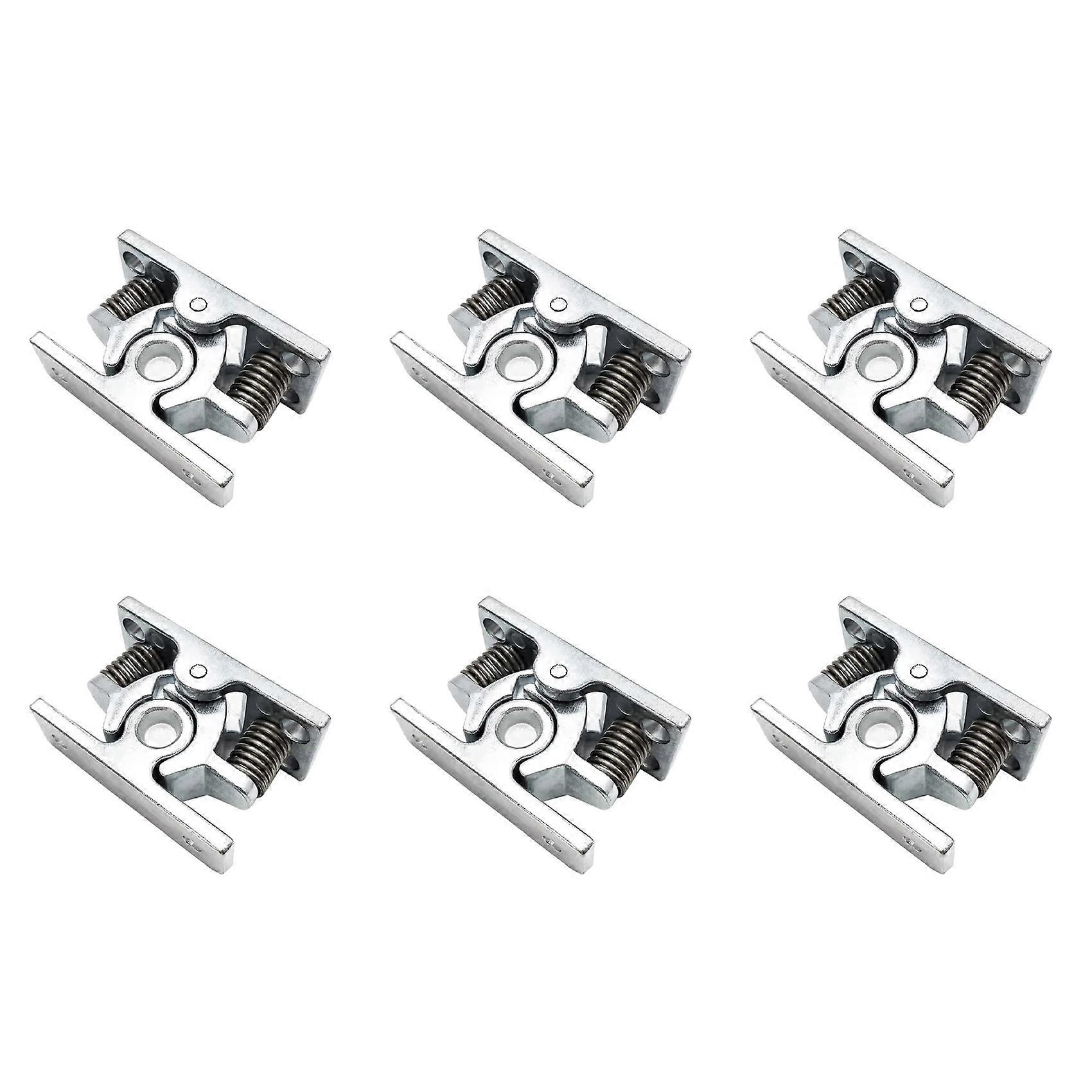 6Pcs Spring Loaded Door Easy Lock Stop Catch Release Clamp Double Roller Catch (Mp-4)