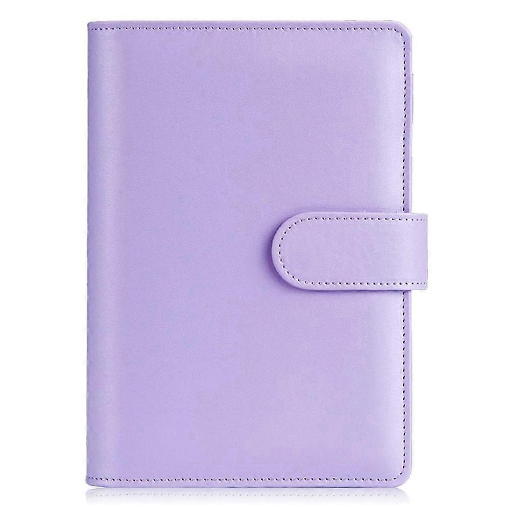 A6 Size 6-Ring PU Leather Notebook Binder Cover Magnetic Closure Planner Journal Binder Shell