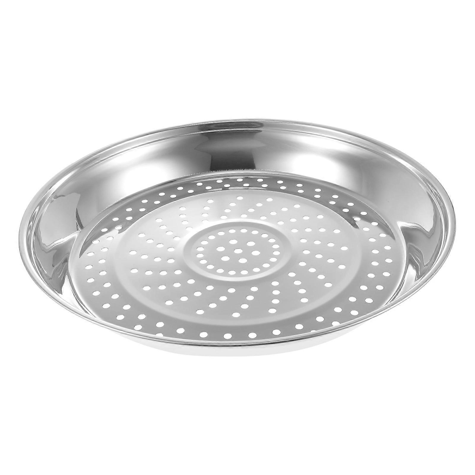 Steam Tray Pot Multi-Function Steaming Plate Cookware Silver 31.00X31.00X3.80CM Home Users 1Pack