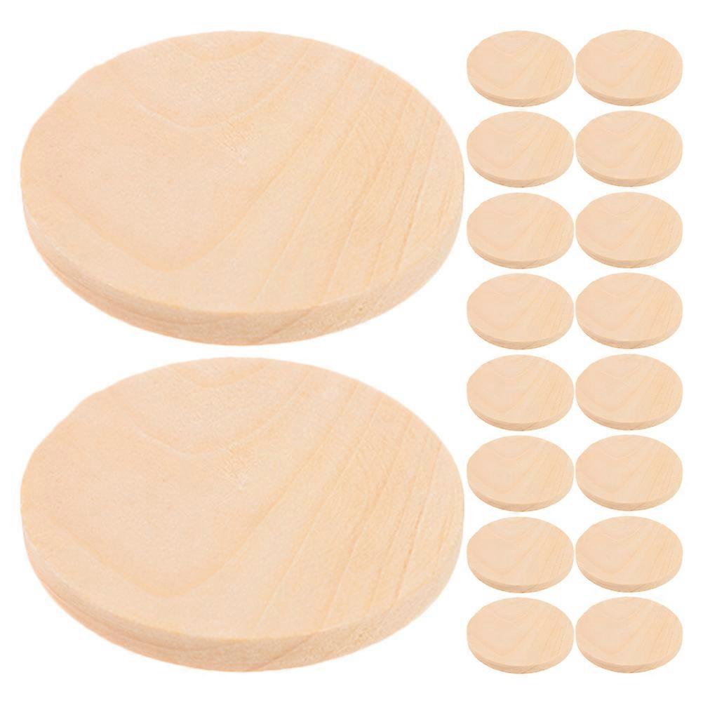 Natural Solid Wood Discs for DIY Crafts with Smooth Edges 50Pcs