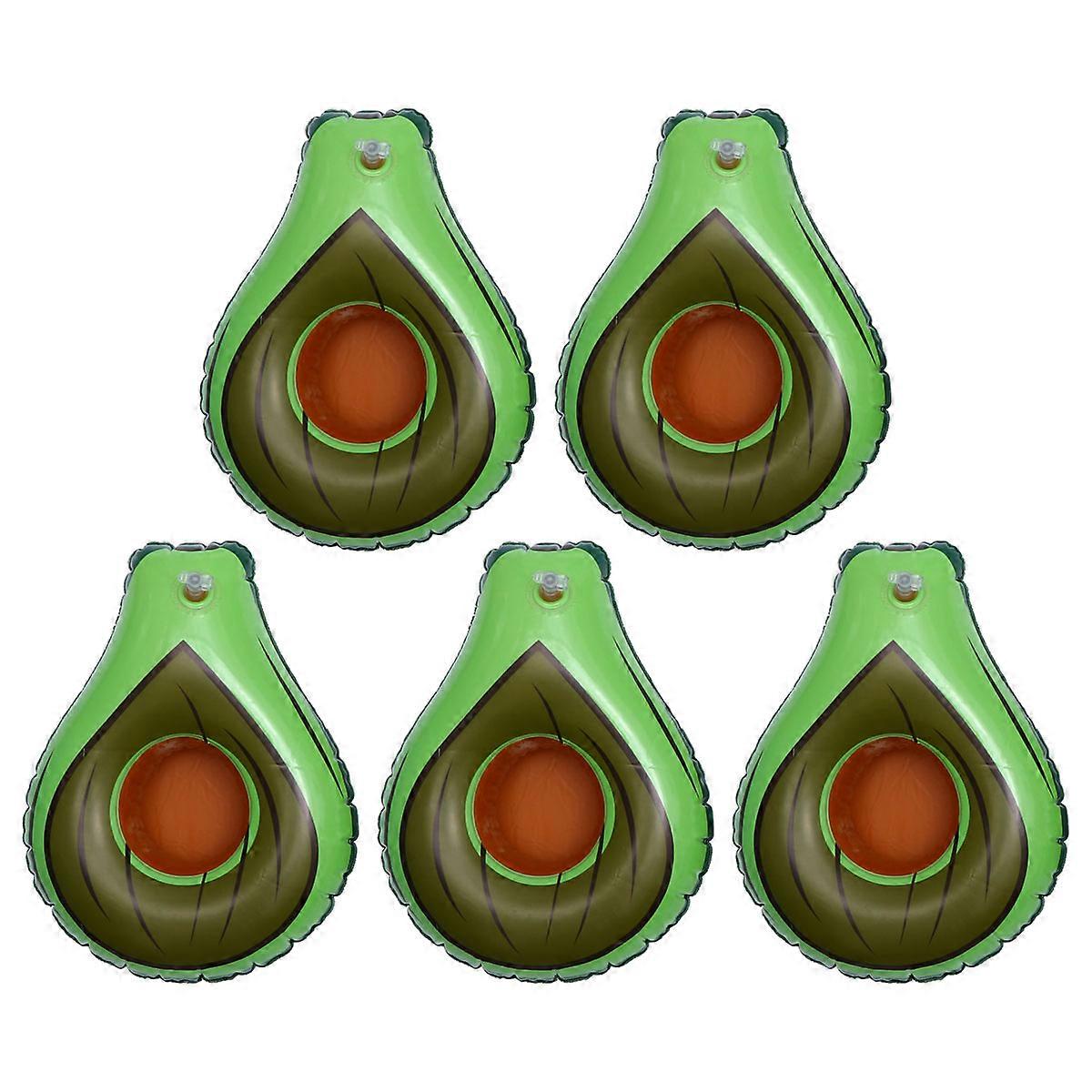 Green Avocado Inflatable Drink Holder Floating Cup Holder for 10Pcs