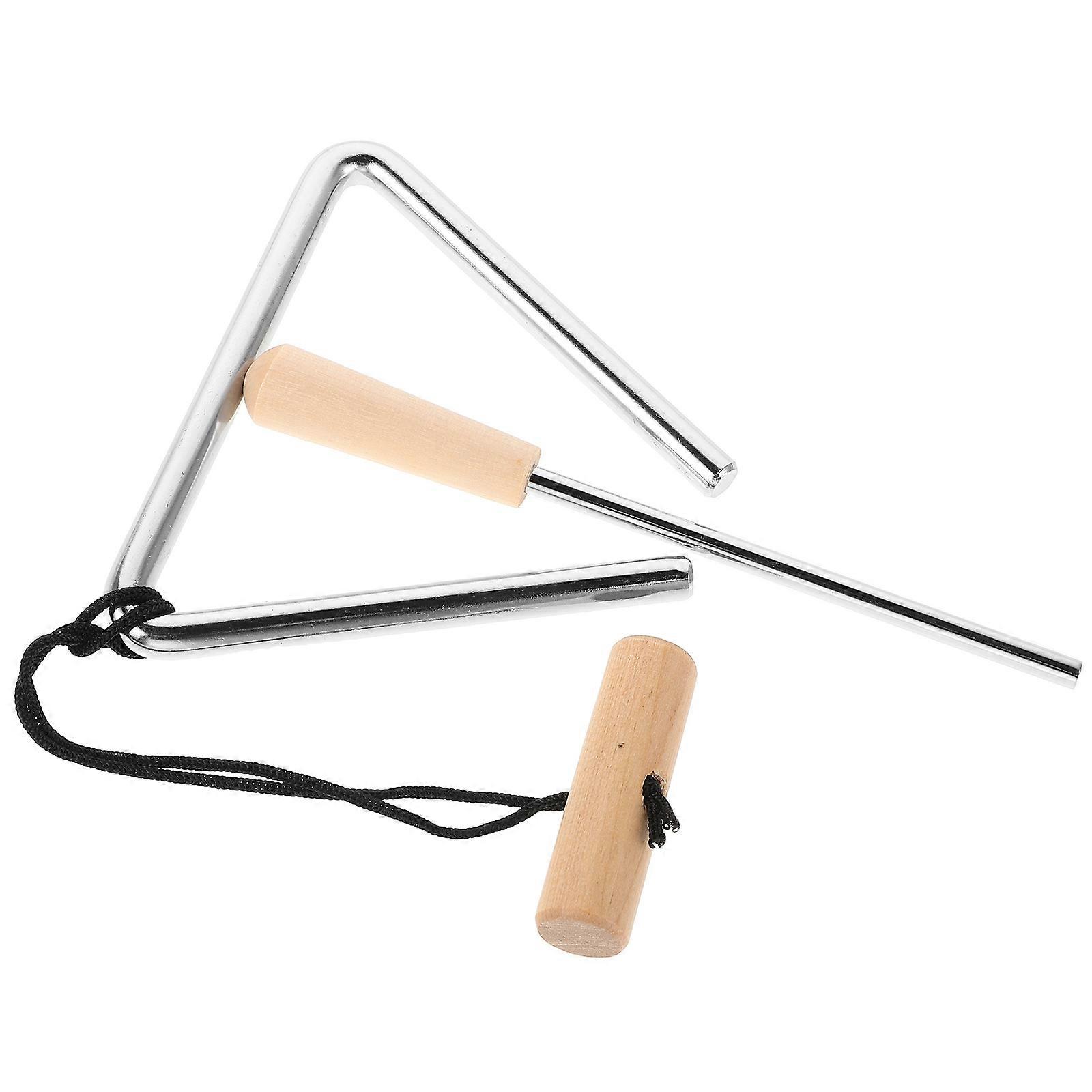 Three Triangle Percussion Instrument for Musical Use Handheld Percussion Triangle with Striker