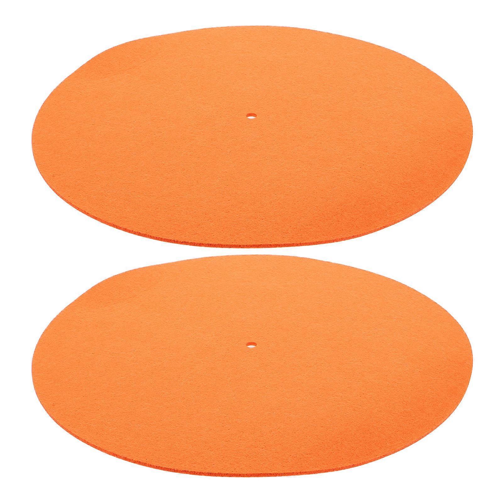 Orange Felt Record Mat for Vinyl Record Player Pad for Daily Use