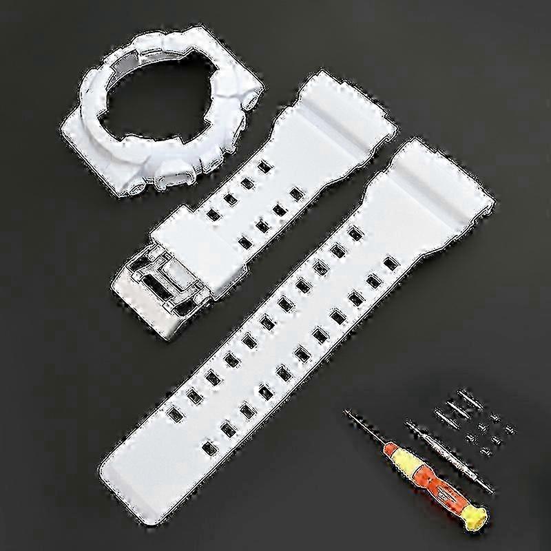 Adjustable watch strap for Casio GA-120, durable replacement band set.