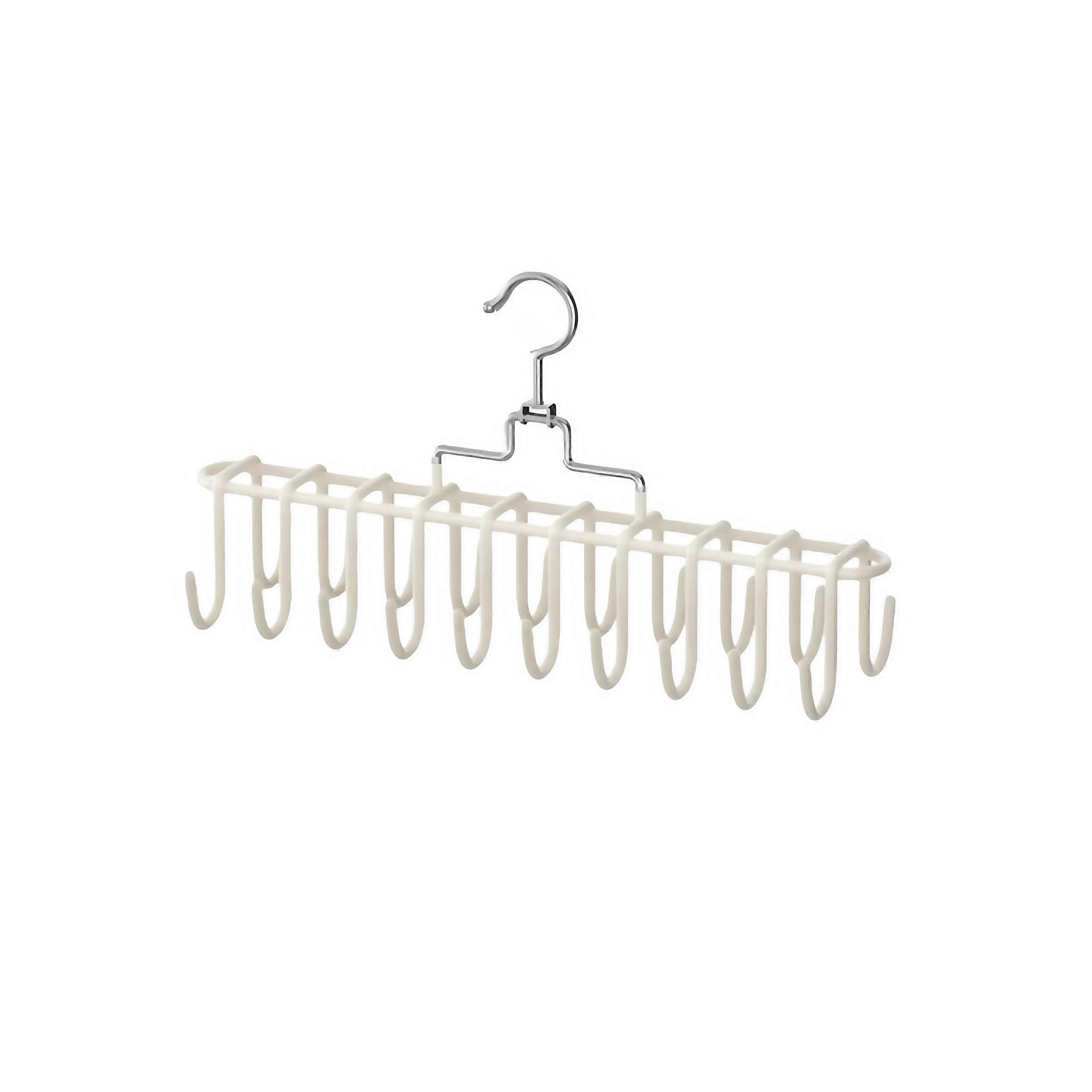 Underwear Hanger Organizer 20 Hooks 360° Rotatable Metal Closet Space Saver for Bras and Camisoles White 36cm