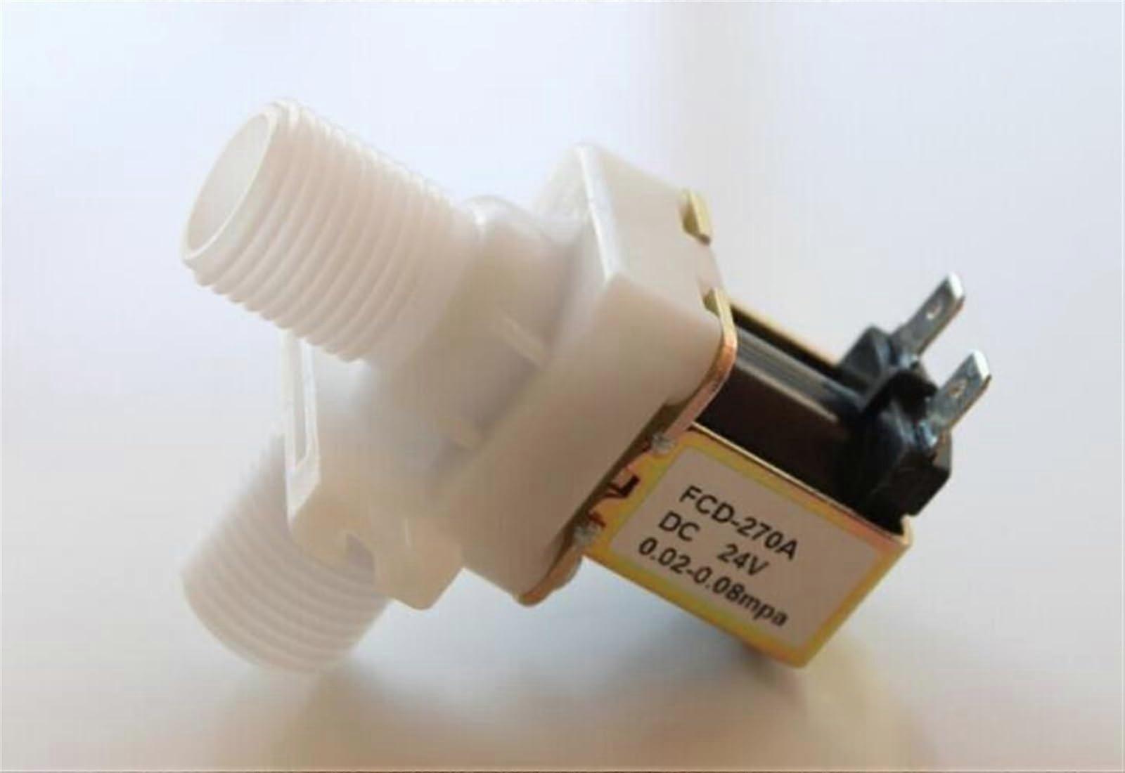 Normally Closed Water Electric Solenoid Valve DC 24V 0.02-0.8MPa Inlet Flow Switch 1 Piece for Automated Systems