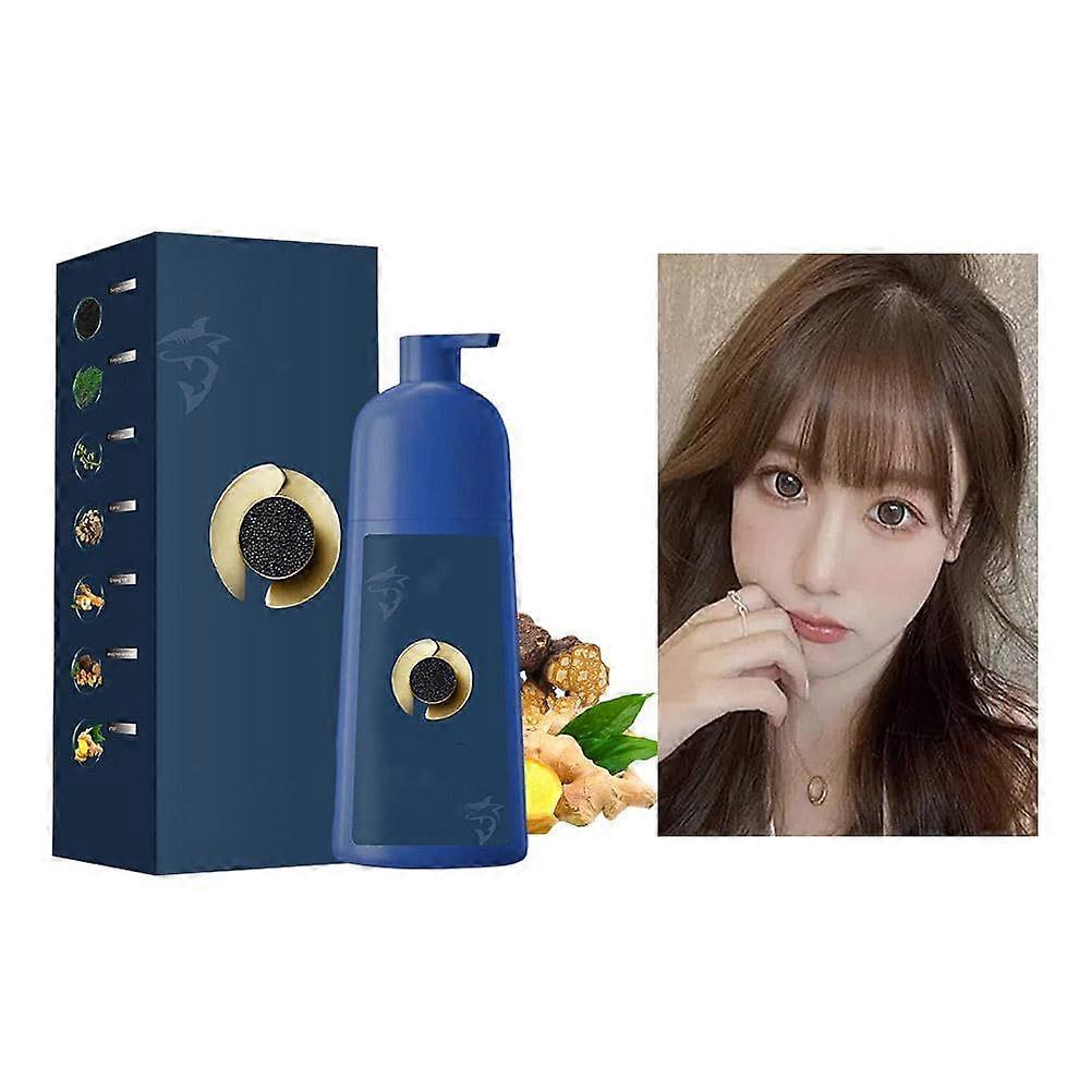 Hair Dye Shampoo Tea Brown Permanent Color Fast Gray Coverage PlantBased for Men and Women