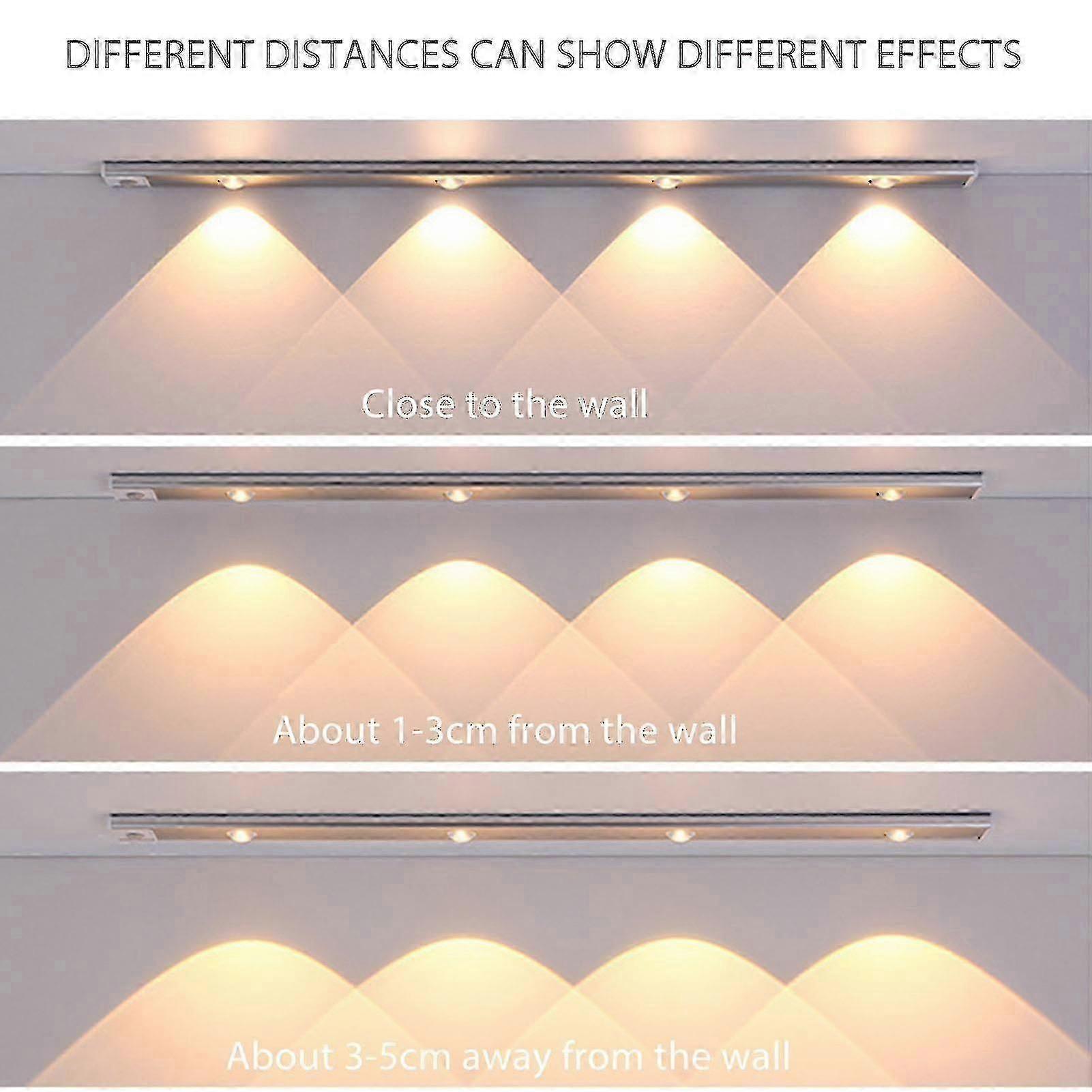 ultra tynn kroppen sensor stripe lys usb oppladbar magnetisk for skap