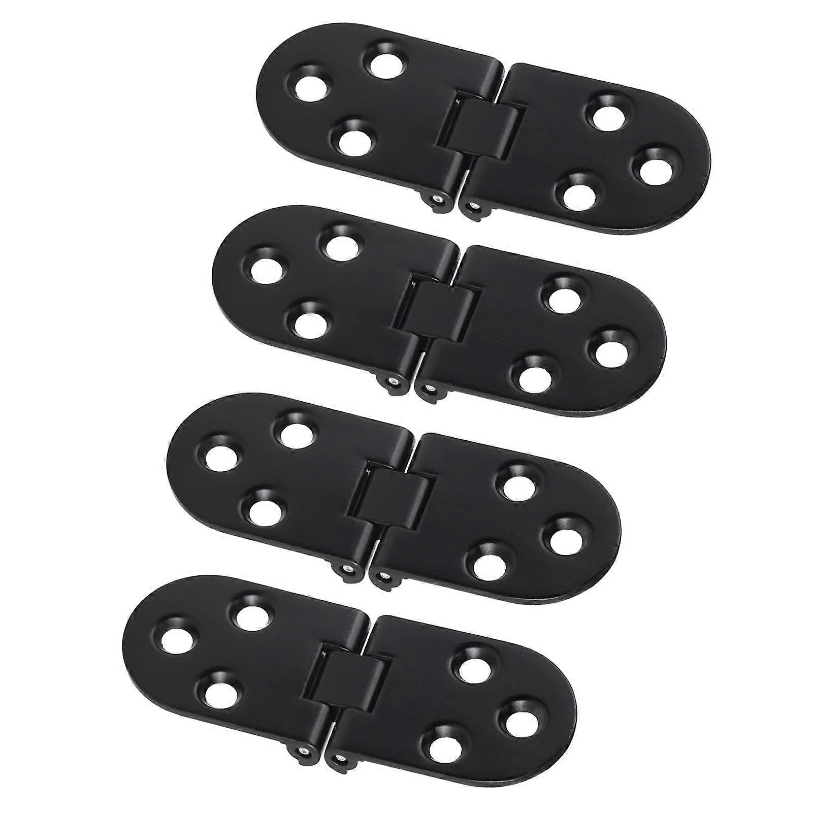 4 Pcs Black Zinc Alloy Flap Hinge 80x30mm Durable Folding Hinge for Table Cabinet Door