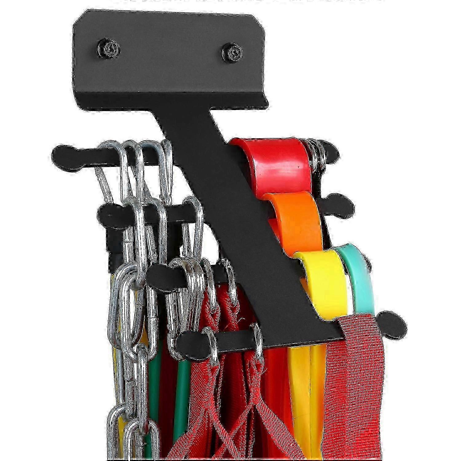 Resistance Band Storage Rack Metal Material Fishbone Design Anti-tangle Space Saving