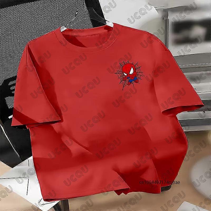 ��t�� nouveau Spider-Man imprim�� graphique T-shirt pour hommes �� manches courtes col rond coton t-shirts sport d��contract�� Streetwear Couples 