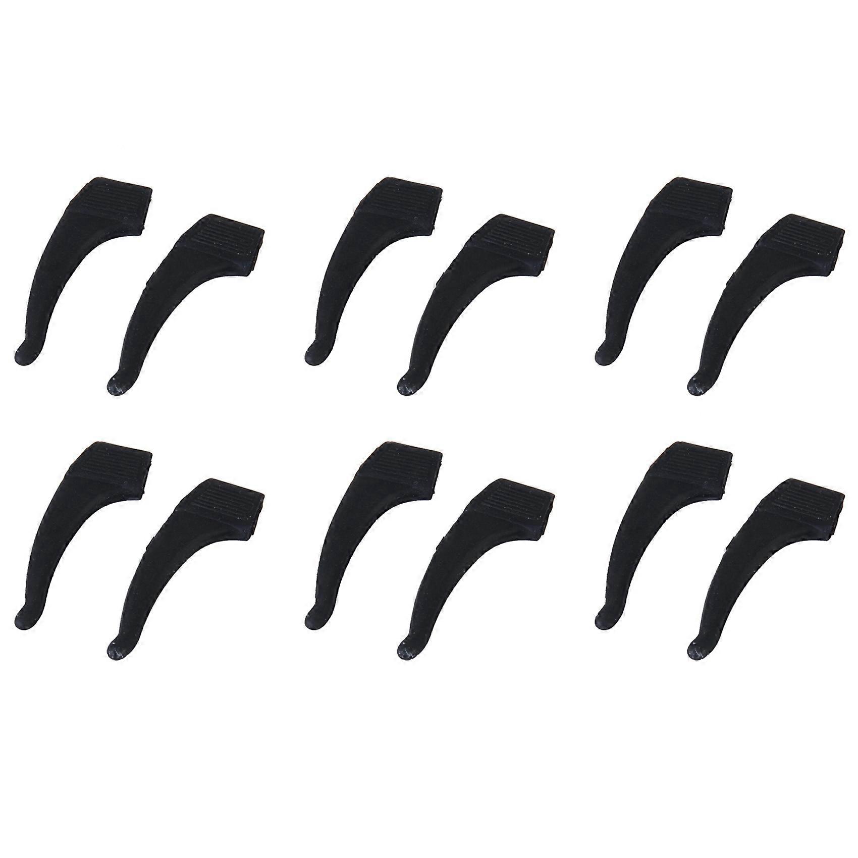 6 Pair Eyeglasses/Sunglasses/Spectacles Eyewear Ear Hook Lock Tip Holder---Black