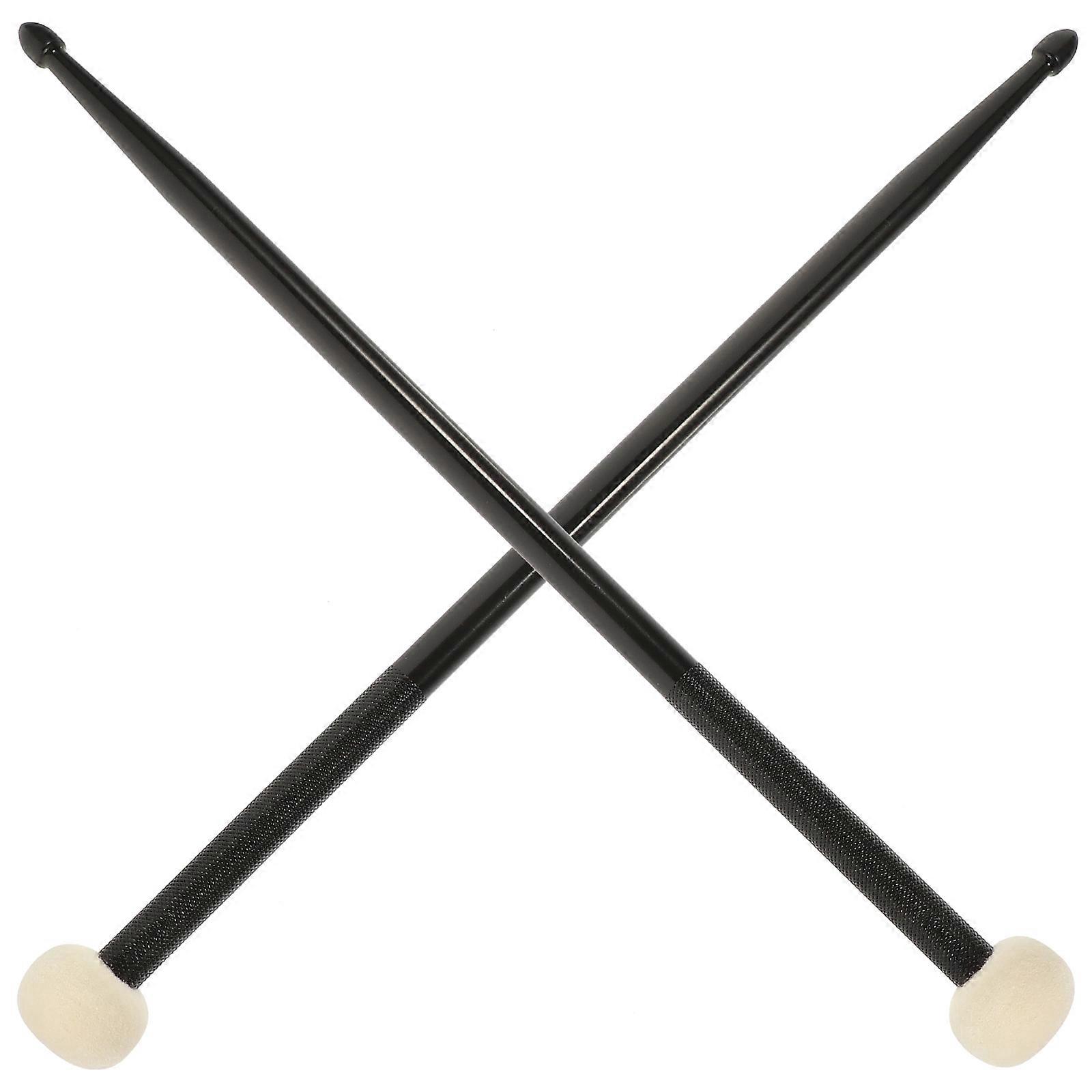 Drumstick Practical Design Comfortable Hand Feeling Performance 42x3.5x3.5cm Felt Material 1 Pair