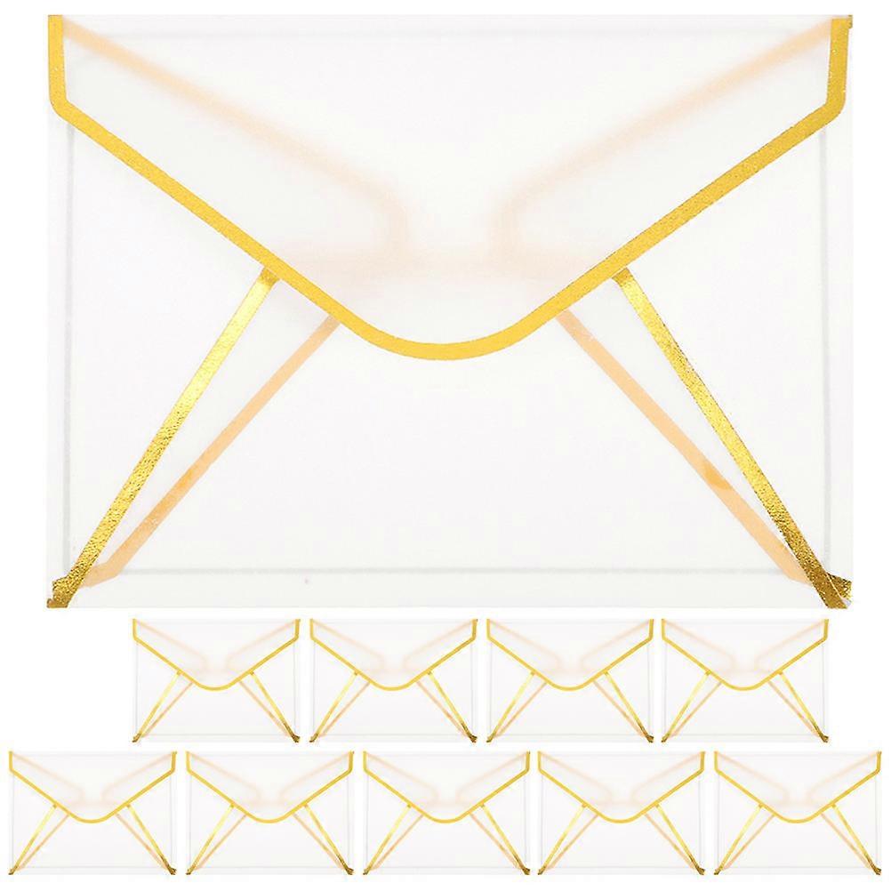 Classic Style Invitation Envelope for Storage with 10Pcs Translucent Envelopes
