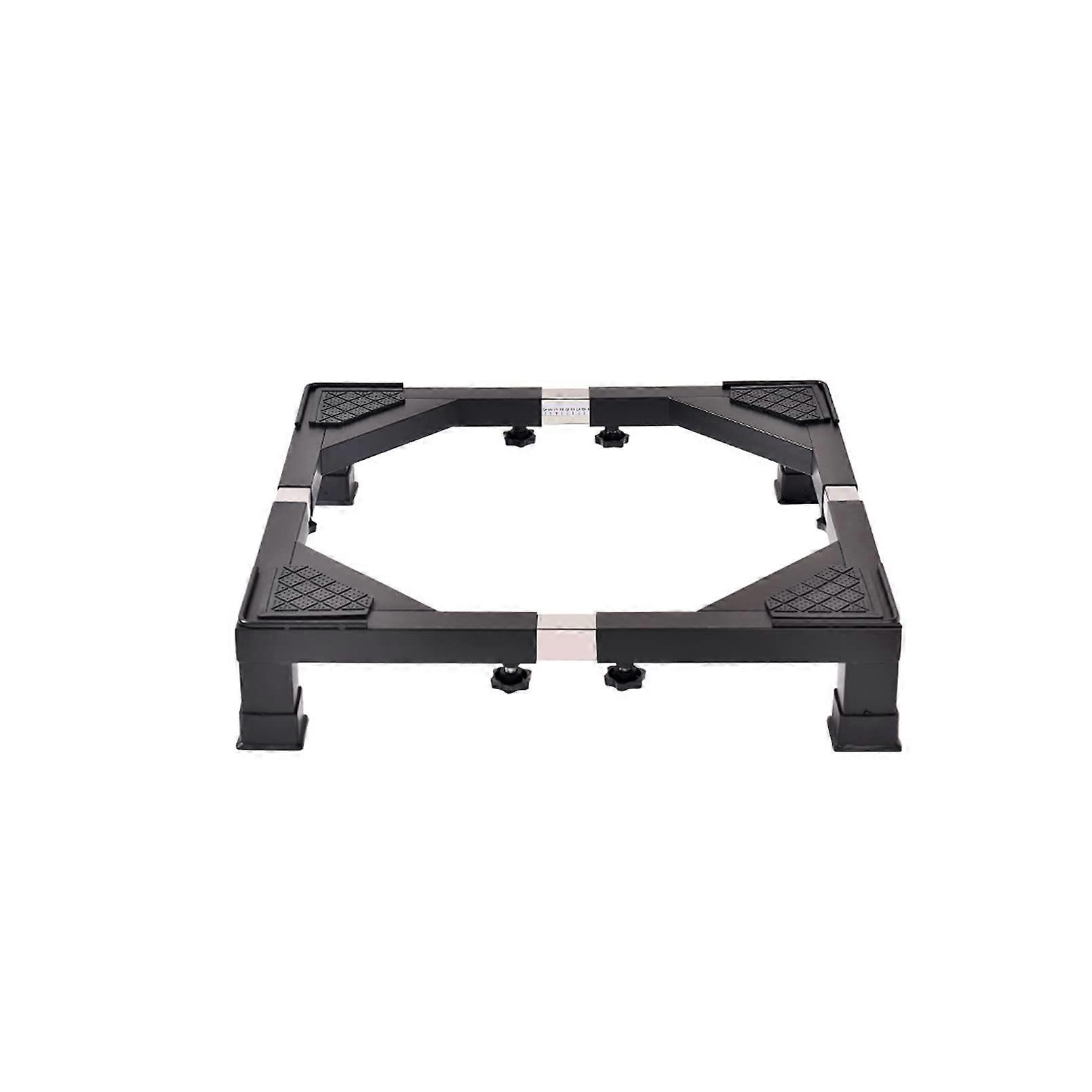 Adjustable AntiVibration Washing Machine Stand and Refrigerator Base, RustResistant, 10cm Black