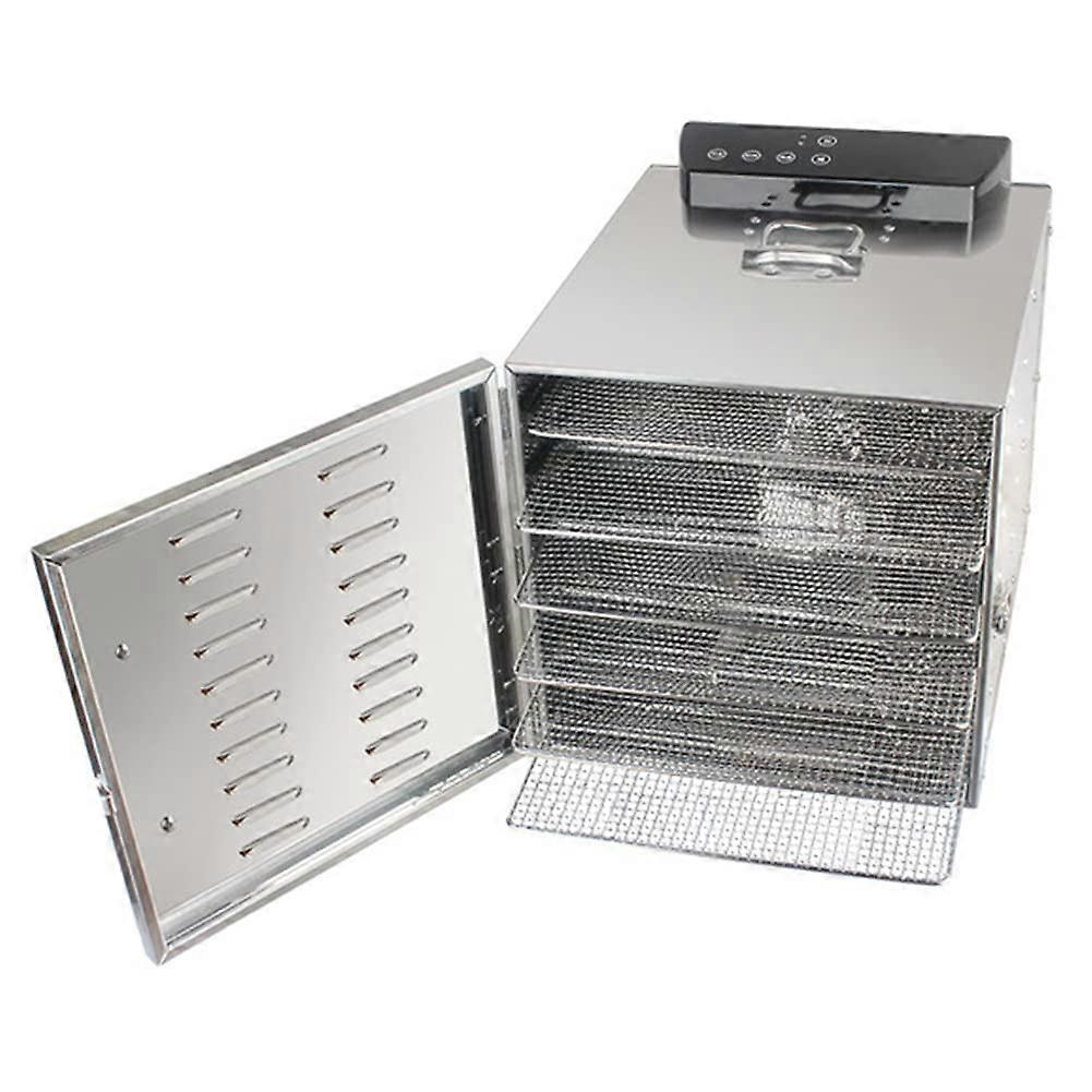 Stainless Steel Food Dehydrator with Digital Timer, 6 Trays, Adjustable Temperature for Fast Drying