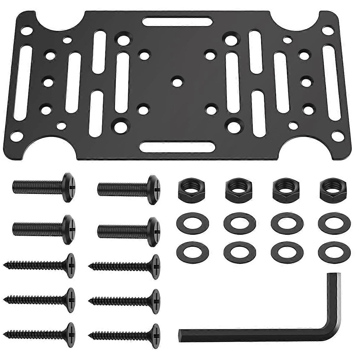 Mailbox Mounting Bracket,Universal Mounting Adapter Plate Fit Wood or Hollow Posts for Most Post Mount Mailboxes