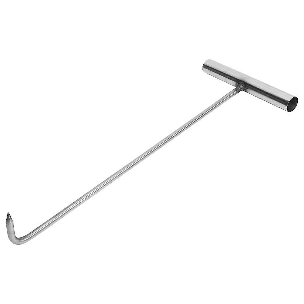 Manhole Hook Stainless Steel Lifting Hook T Shape Silver
