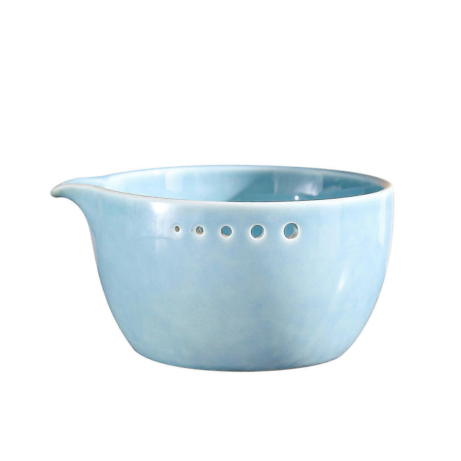 Ergonomic Ceramic Garlic And Herb Processing Bowl For Efficient Grinding And Safe Food Preparation Kitchen Gadget  Blue