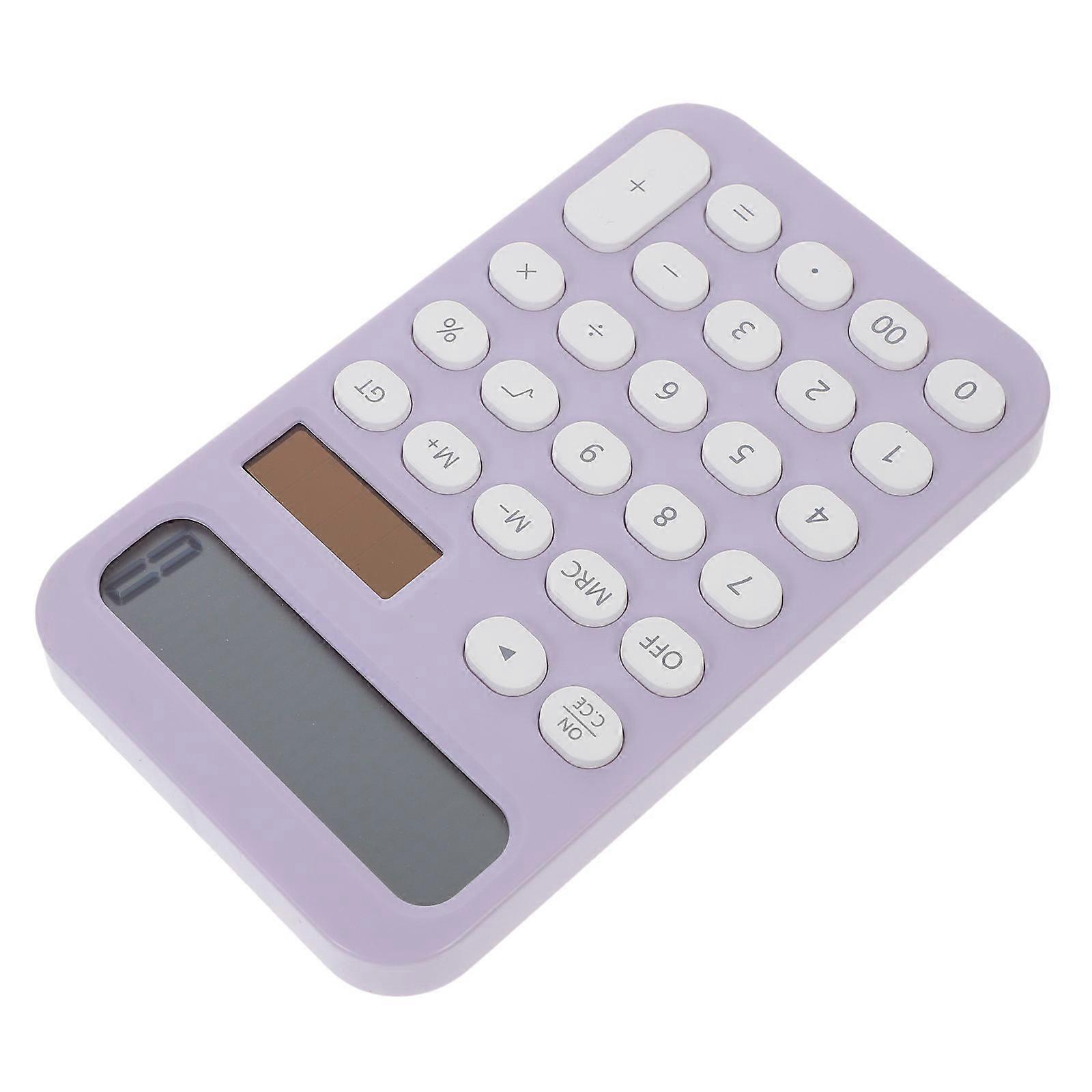 Purple Small Calculator for Calculating 4Pcs Decorative Desktop Calculator