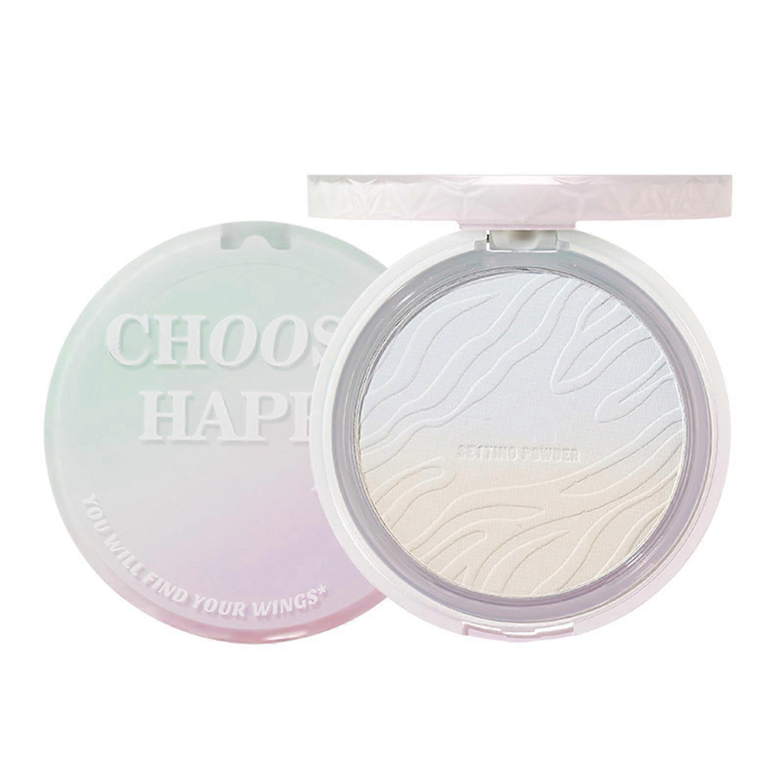 Oil Control Setting Powder with Pore Blurring Effect, Long Lasting Matte Face Powder, Blue Gradient Case