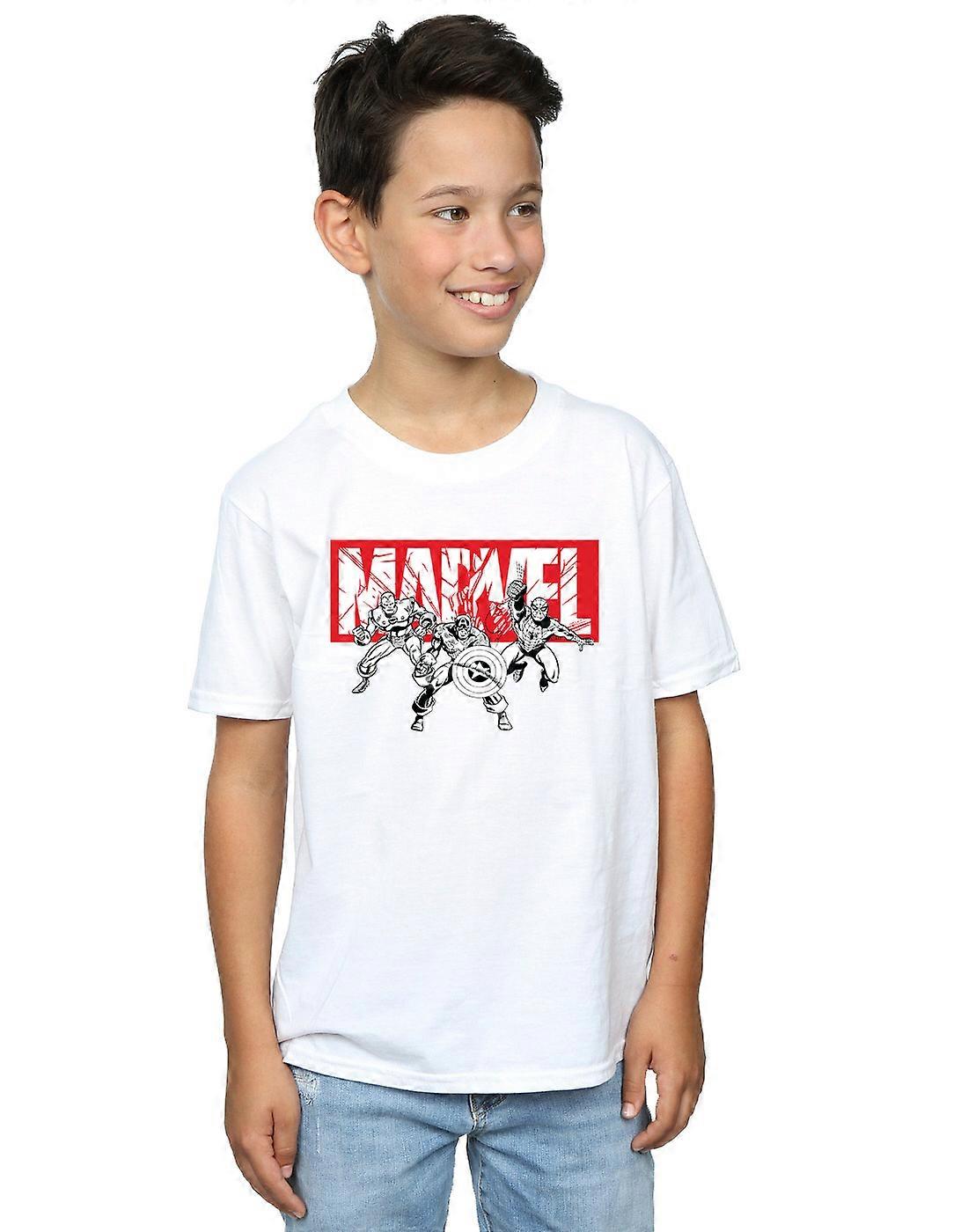 Marvel Boys Comics Hero Group T-Shirt