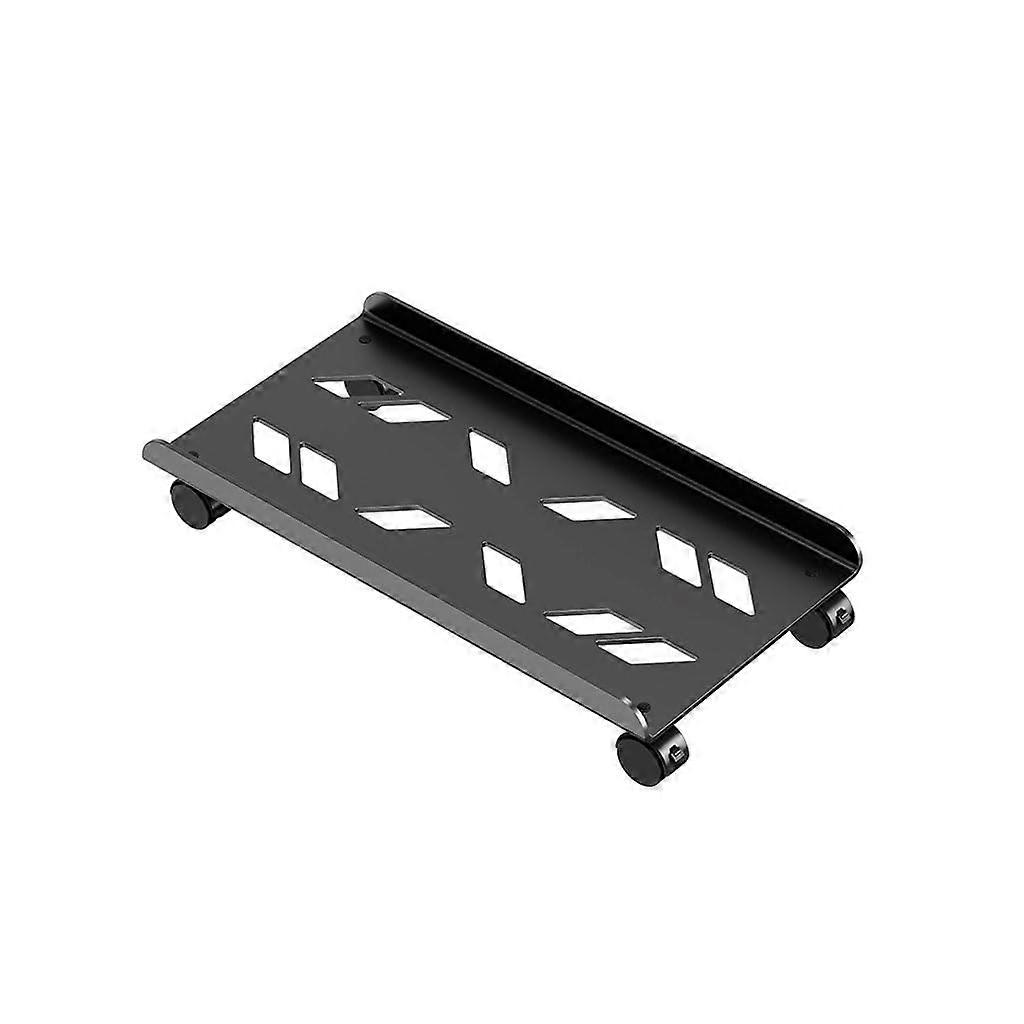 PC Tower Stand Adjustable Height Metal CPU Holder with Wheels for Under Desk Space Saving