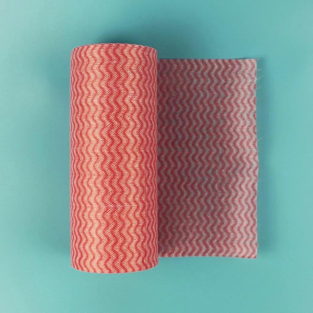 Kitchen Cleaning Cloths Roll 50pcs Strong Water Absorption Reusable Towels White Dinosaur Pattern