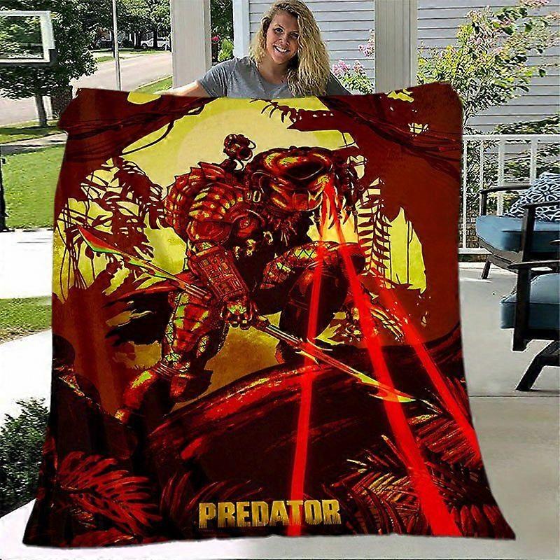 Predator Jungle Hunt Throw Blanket  Soft Flannel