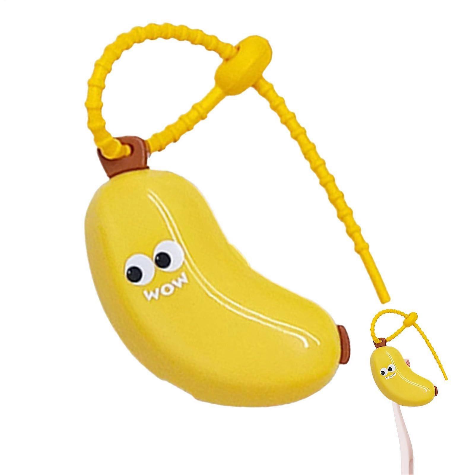 Toothbrush Travel Case with Toothpaste Dispenser, Compact Cover for Hygiene, Yellow