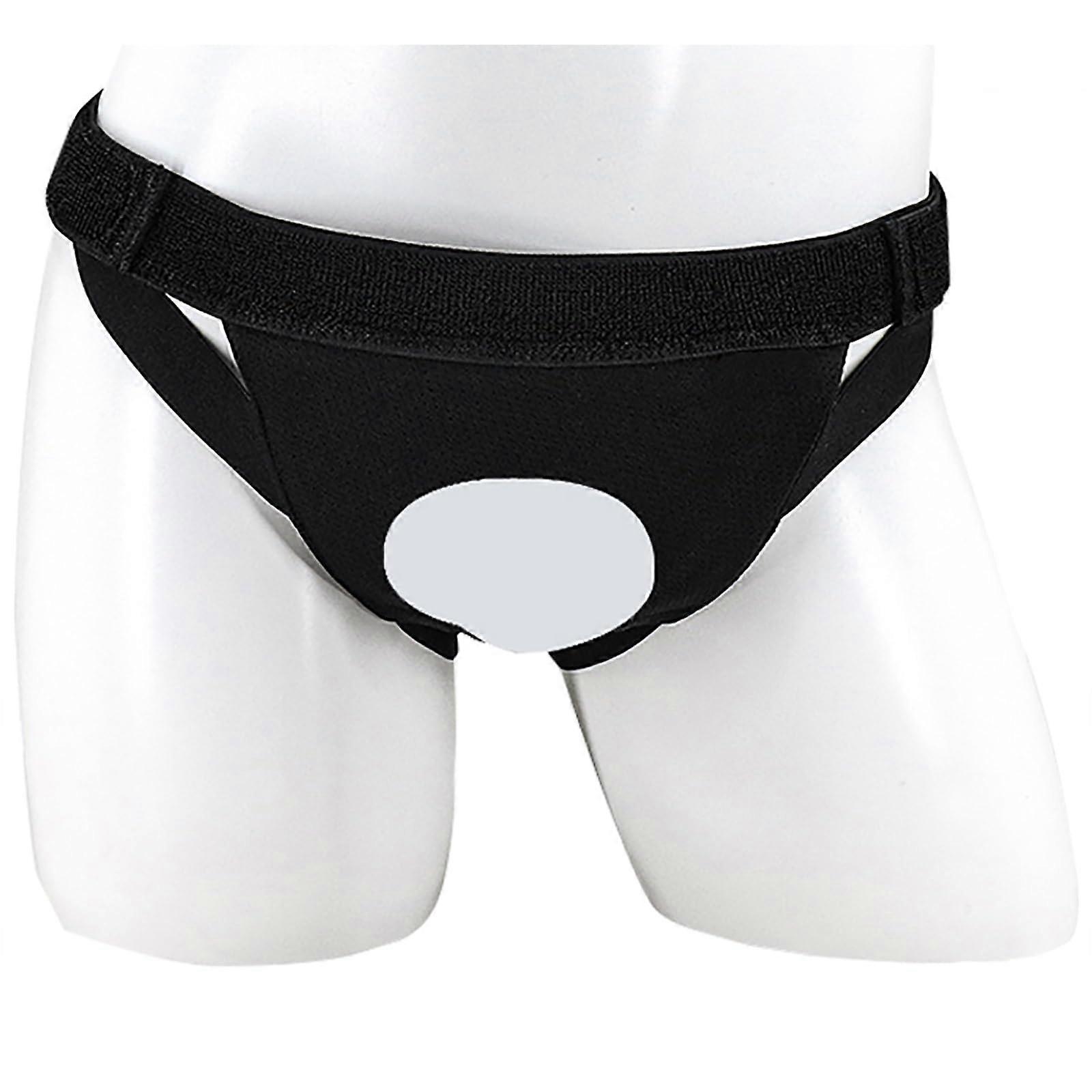 Hernia Belt for Men Adjustable Support Left or Right Inguinal Post Surgery Small Black