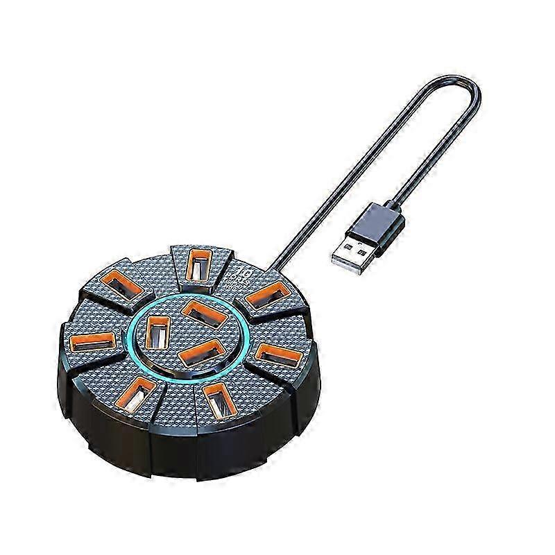 Multi-Port Usb Docking Station With Ambient Lighting Compact Plug Play for Laptops