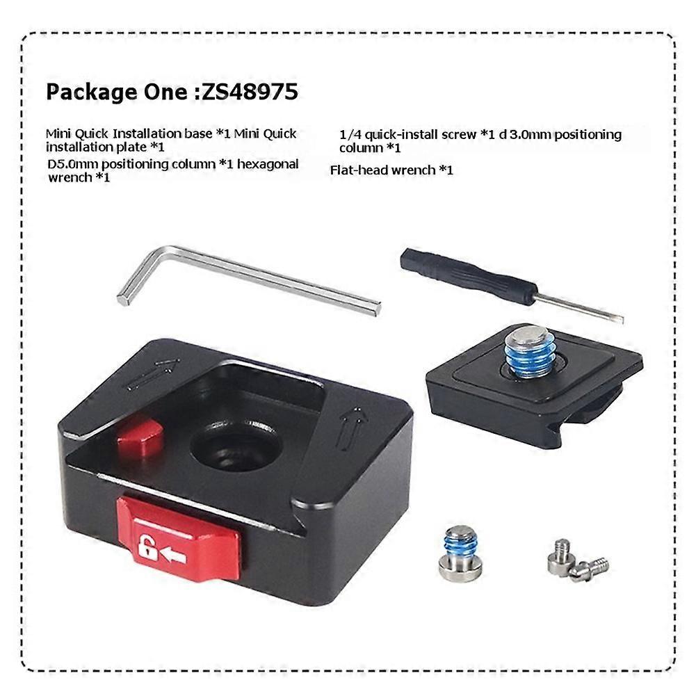 Quick Release Plate V Mount Fast Switch Install System for Gopro Insta360 Camera Tripod Slide Mount with Secure Lock A