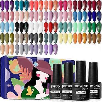 JODSONE - Juego de 36 esmaltes de uñas en gel (32 colores, capa base brillante)