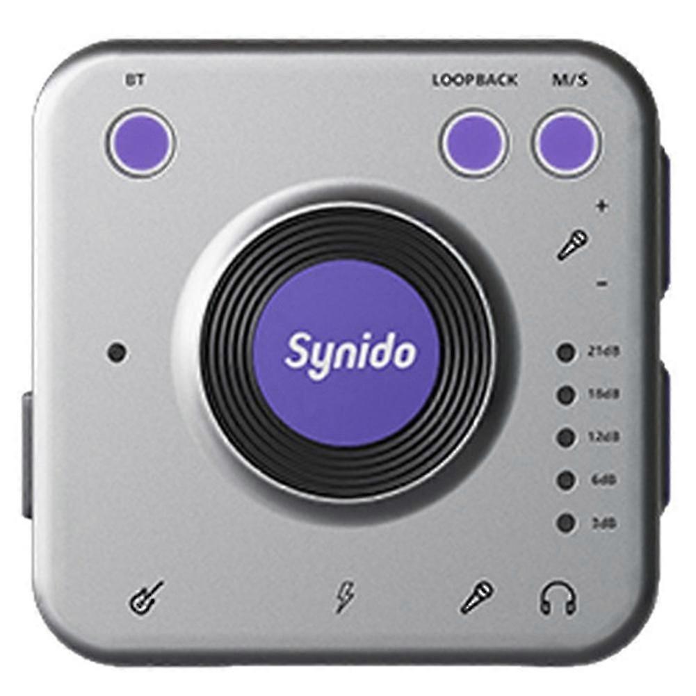 Synido Live Dock A20 Audio Adapter with USB-C Music Recording Portable Audio Interface compatible IPhone Android Phones PC Computer