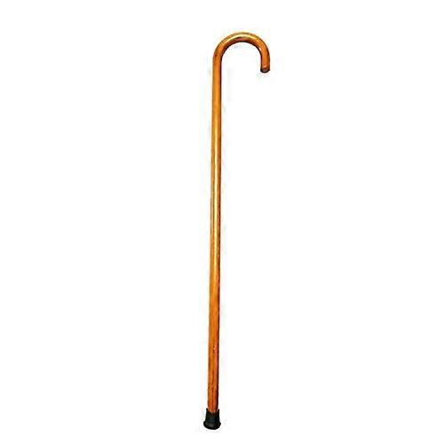 Wooden Walking Cane with Ergonomic Round Handle, Solid Wood Crutches for Elderly Mobility Support