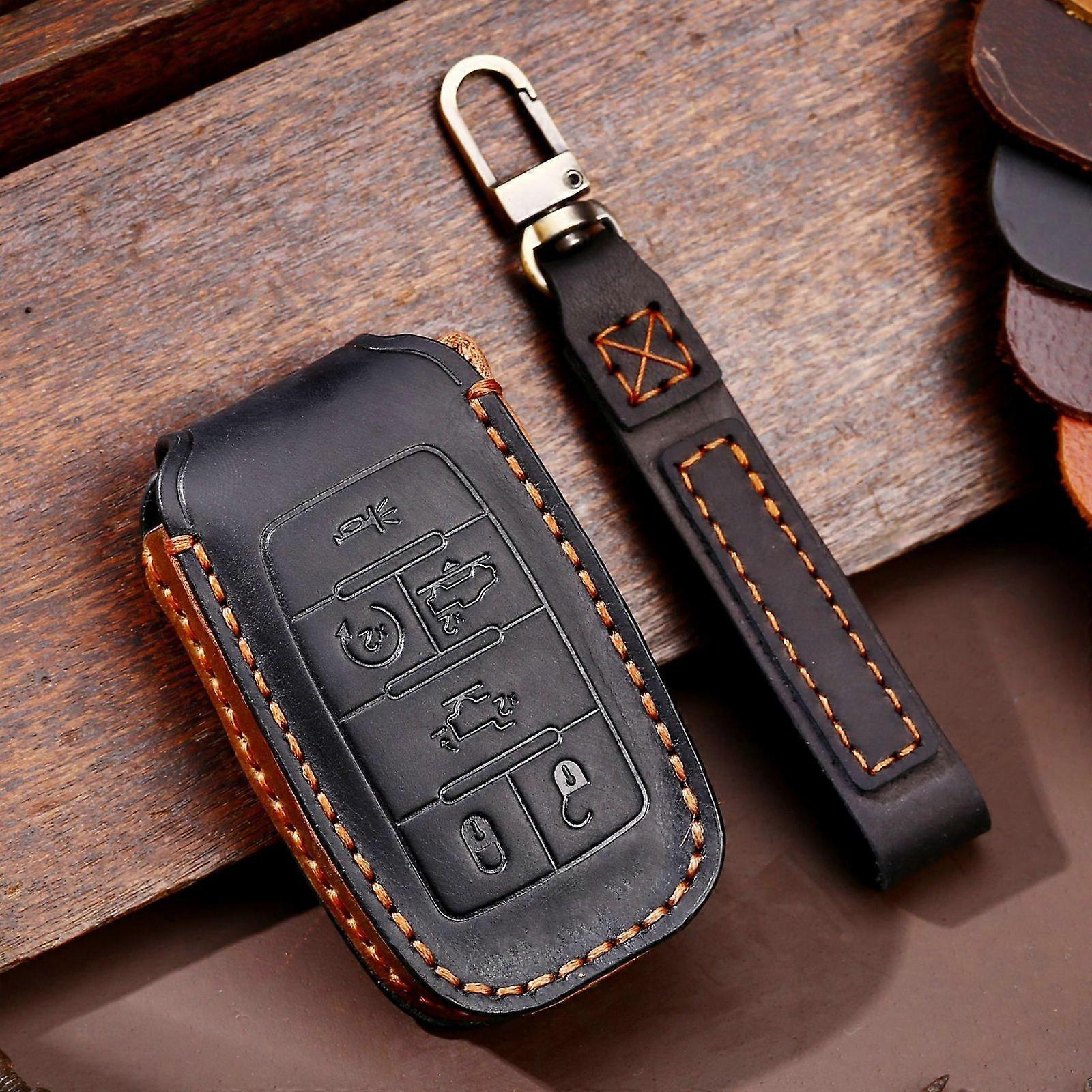 For Dodge Ram 6-button Car Key Leather Protective Case