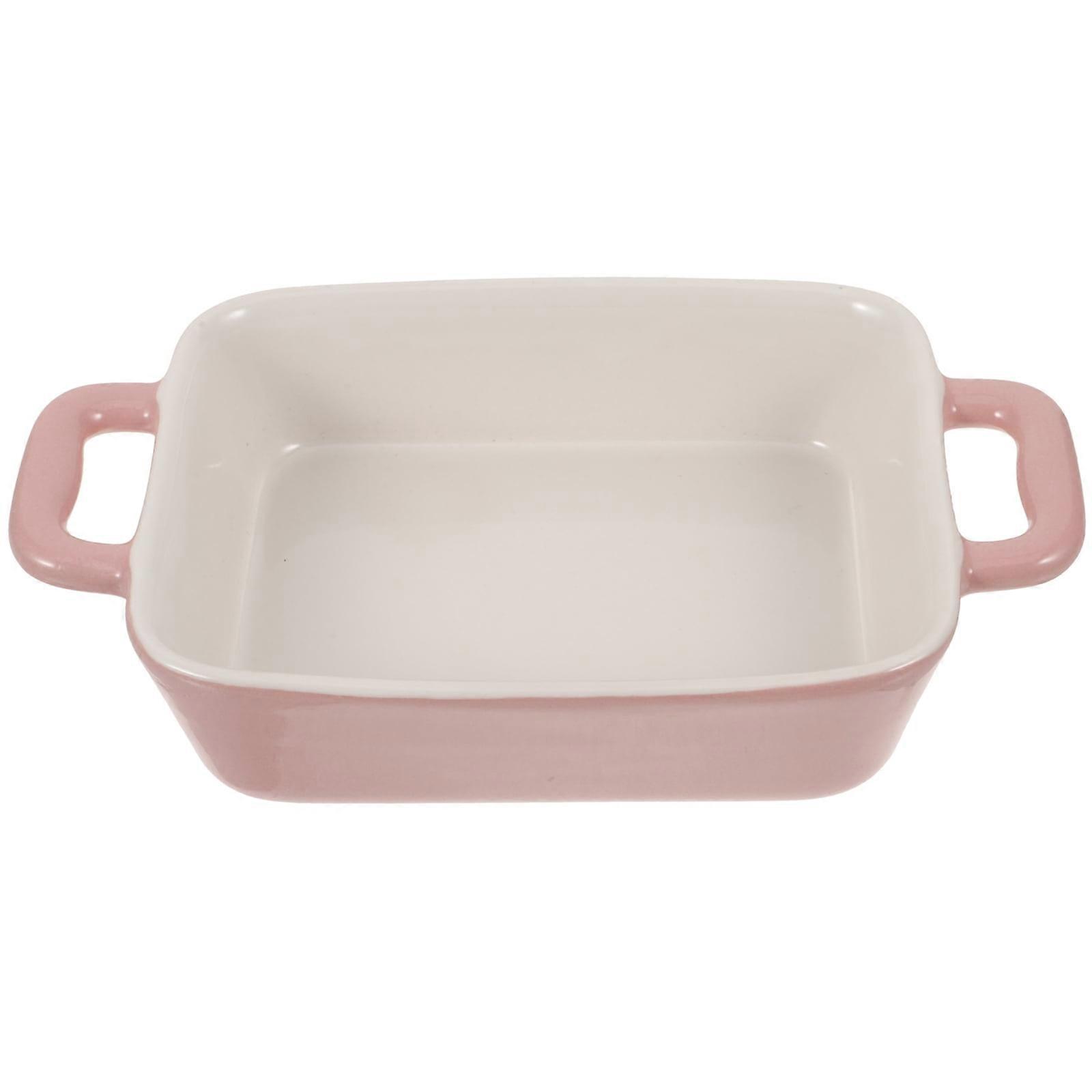 BRIGHTFUFU Rectangular Baking Dish Set, 1 Piece Pottery Oven-Safe Bakeware with Simple Elegant Design