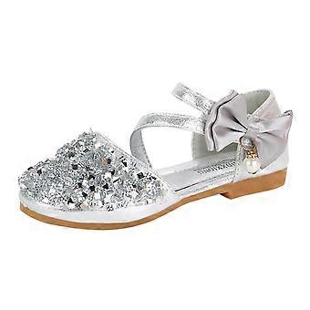 Kinderschoenen met parels voor jongens, maat 11, met enkele strik, prinsessenschoenen met bling voor meisjes, maat 7C meisjesschoenen, sandalen, babyschoenen voor kleine meisjes, maat 12.