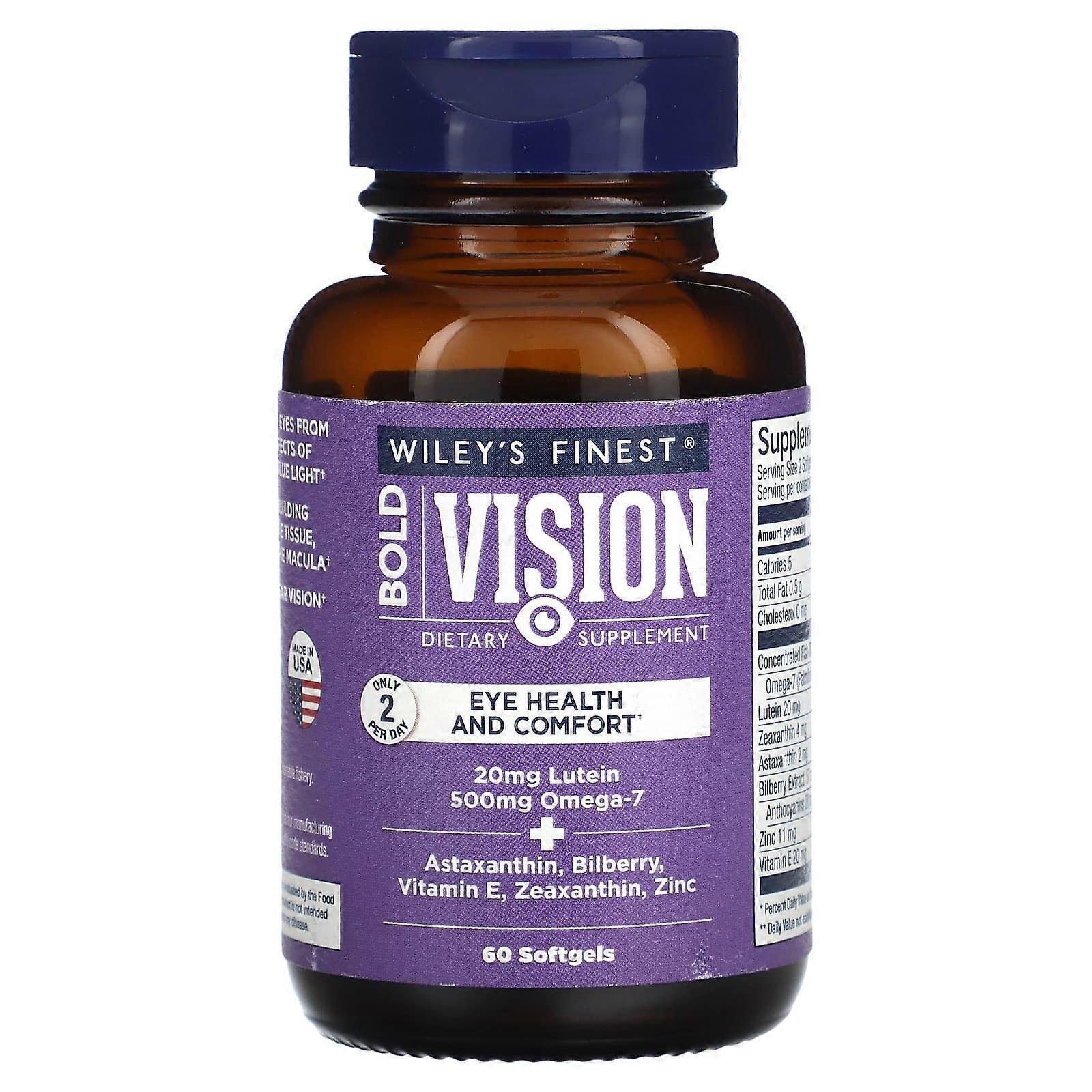 Wiley's Finest, Bold Vision, Proactive, 60 Softgels