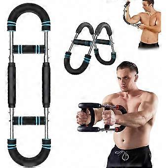Adjustable Twister Arm Trainer for Chest Workout, 60-110lb Portable Detachable Power Bar for Home Fitness Equipment